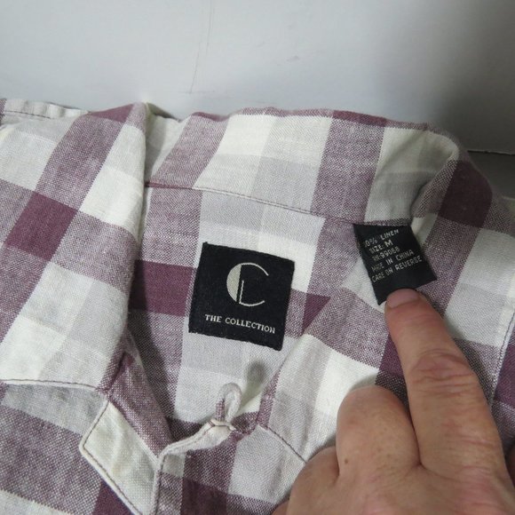 Men's Linen Shirt Lot, VTG, sz L  631 - Picture 10 of 14